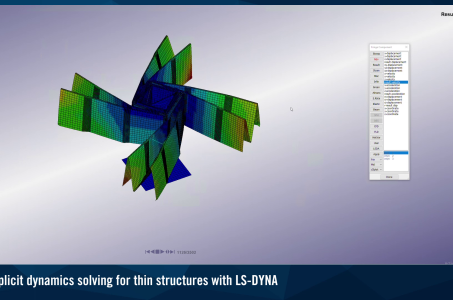Explicit dynamics solving for thin structures with LS-DYNA